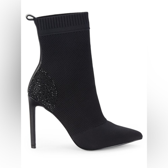STEVE MADDEN Women’s Janit Embellished Mesh Booties Size 9 M Black - Picture 1 of 10